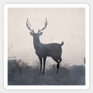 Silhouette Stag I Sticker